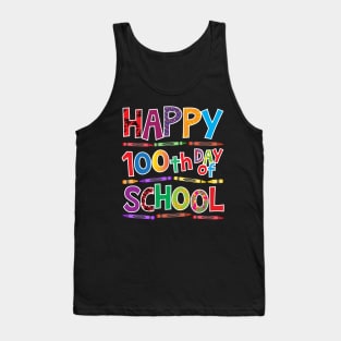 Happy 100th Day of School Shirt for Teacher Appreciation day Tank Top